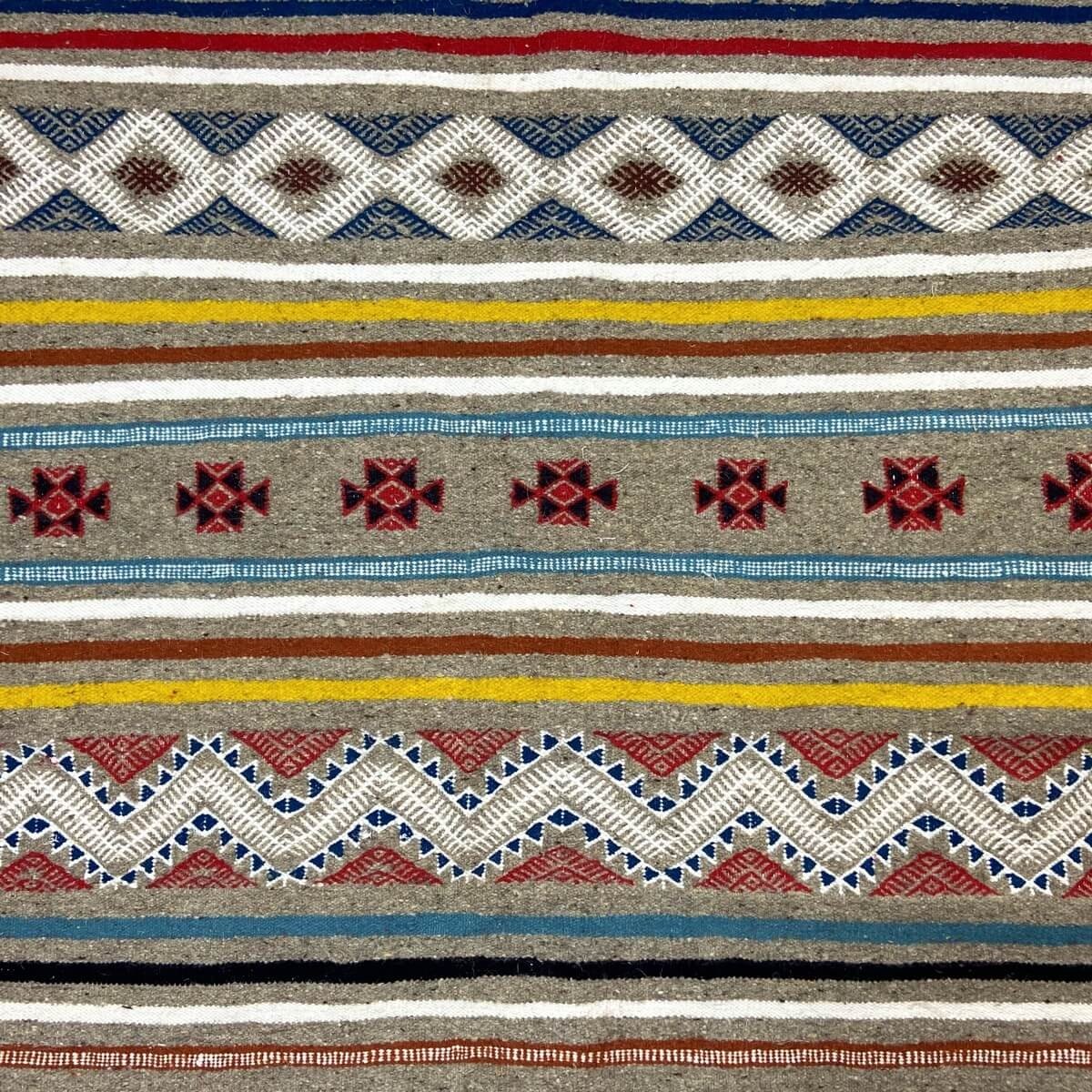 Tapis berbère Tapis Kilim Luki 110x200 Multicolore (Tissé main, Laine) Tapis kilim tunisien style tapis marocain. Tapis rectangu