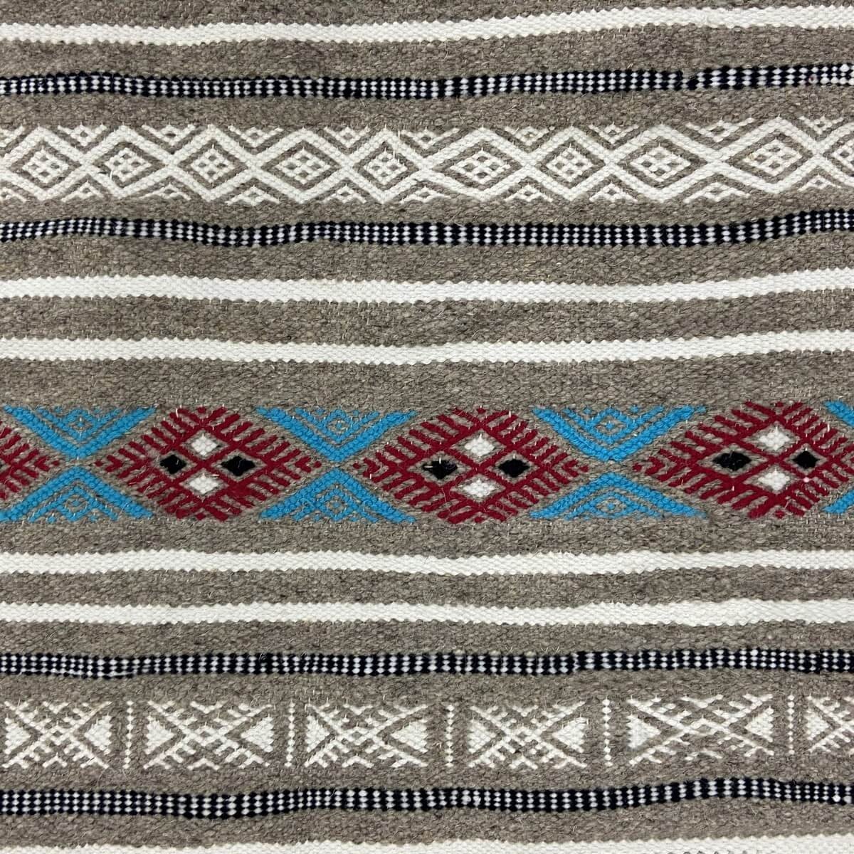 Tapis berbère Tapis Kilim Taief 106x200 Multicolore (Tissé main, Laine) Tapis kilim tunisien style tapis marocain. Tapis rectang