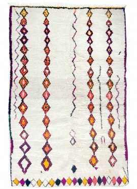Berber carpet Rug Azilal Irwa 175x250 cm White/Multicolored (Handmade, Wool, Morocco) Tunisian margoum rug from the city of Kair