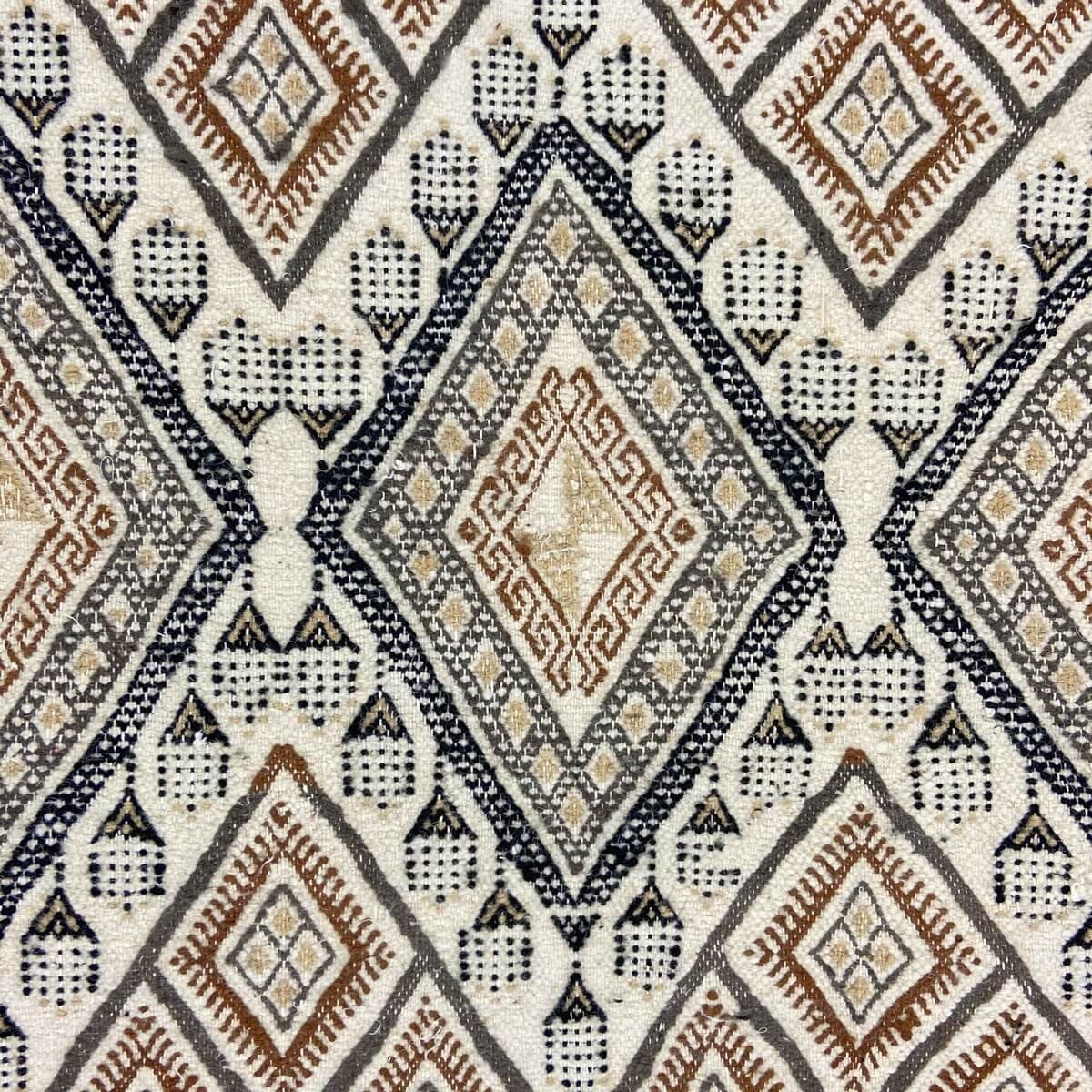 Berber tapijt Tapijt Margoum Damdakul 115x190 Wit/Beige (Handgeweven, Wol, Tunesië) Tunesisch Margoum Tapijt uit de stad Kairoua