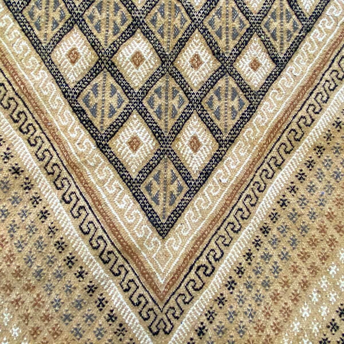 tappeto berbero Grande Tappeto Margoum Barki 200x296 Beige (Fatto a mano, Lana) Tappeto margoum tunisino della città di Kairouan