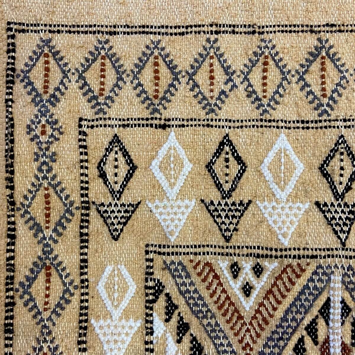 Berber tapijt Groot Tapijt Margoum Idgam 205x305 Beige (Handgeweven, Wol, Tunesië) Tunesisch Margoum Tapijt uit de stad Kairouan