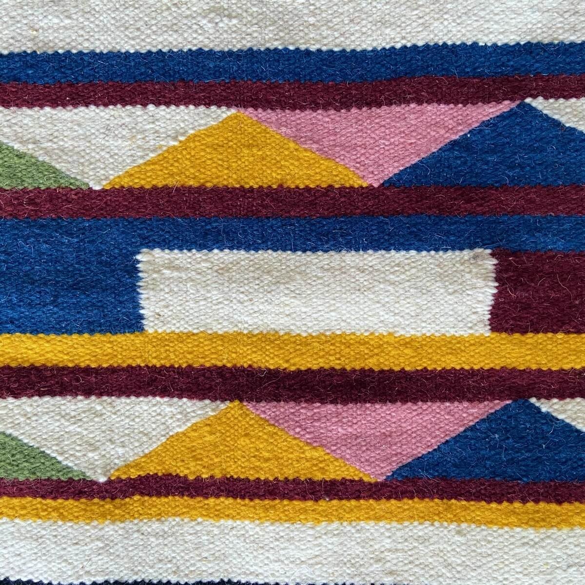 Tapete berbere Tapete Kilim Orti 65x95 Multicor (Tecidos à mão, Lã, Tunísia) Tapete tunisiano kilim, estilo marroquino. Tapete r