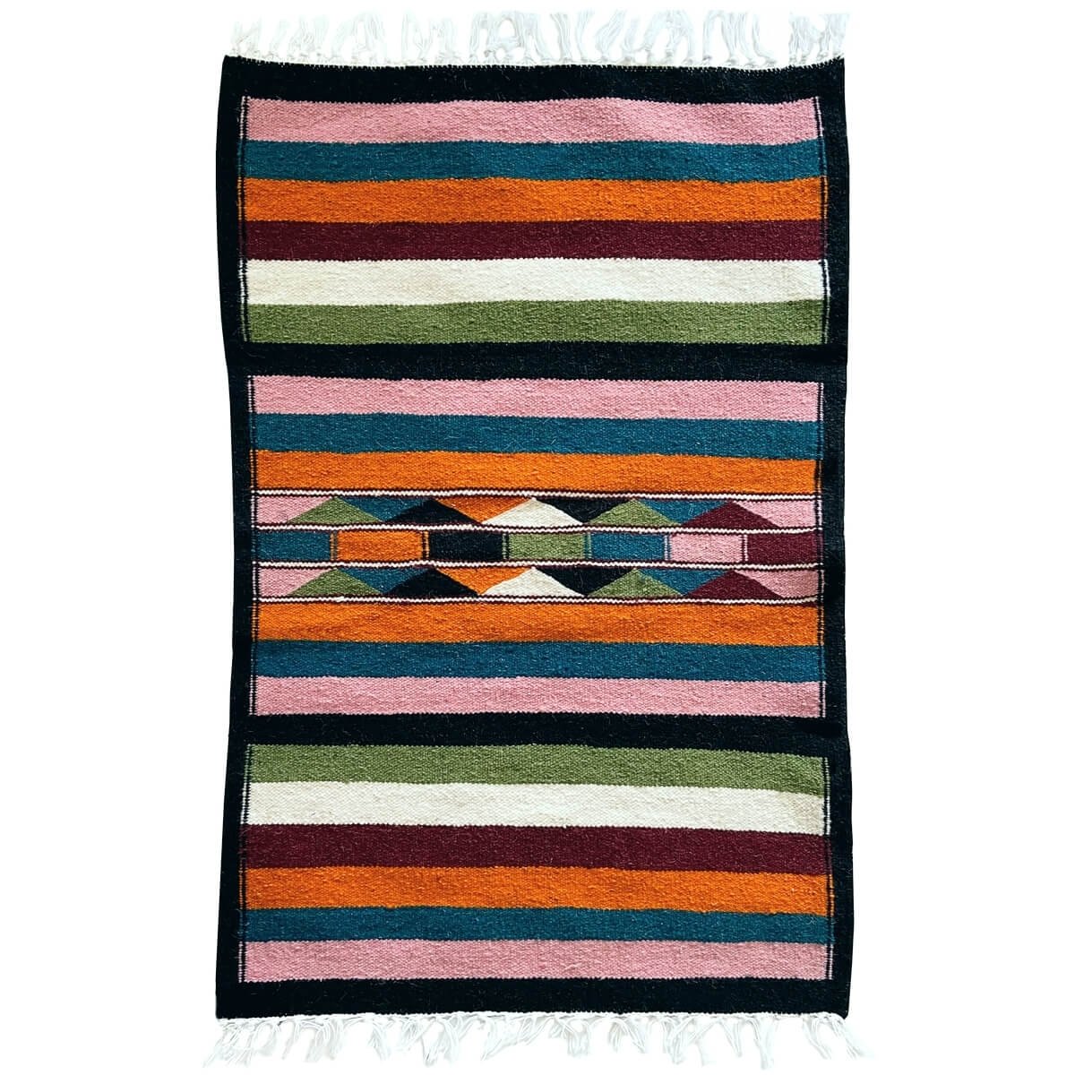 tappeto berbero Tappeto Kilim Tibielte 63x98 cm Multicolore (Fatto a mano, Lana, Tunisia) Tappeto kilim tunisino, in stile maroc