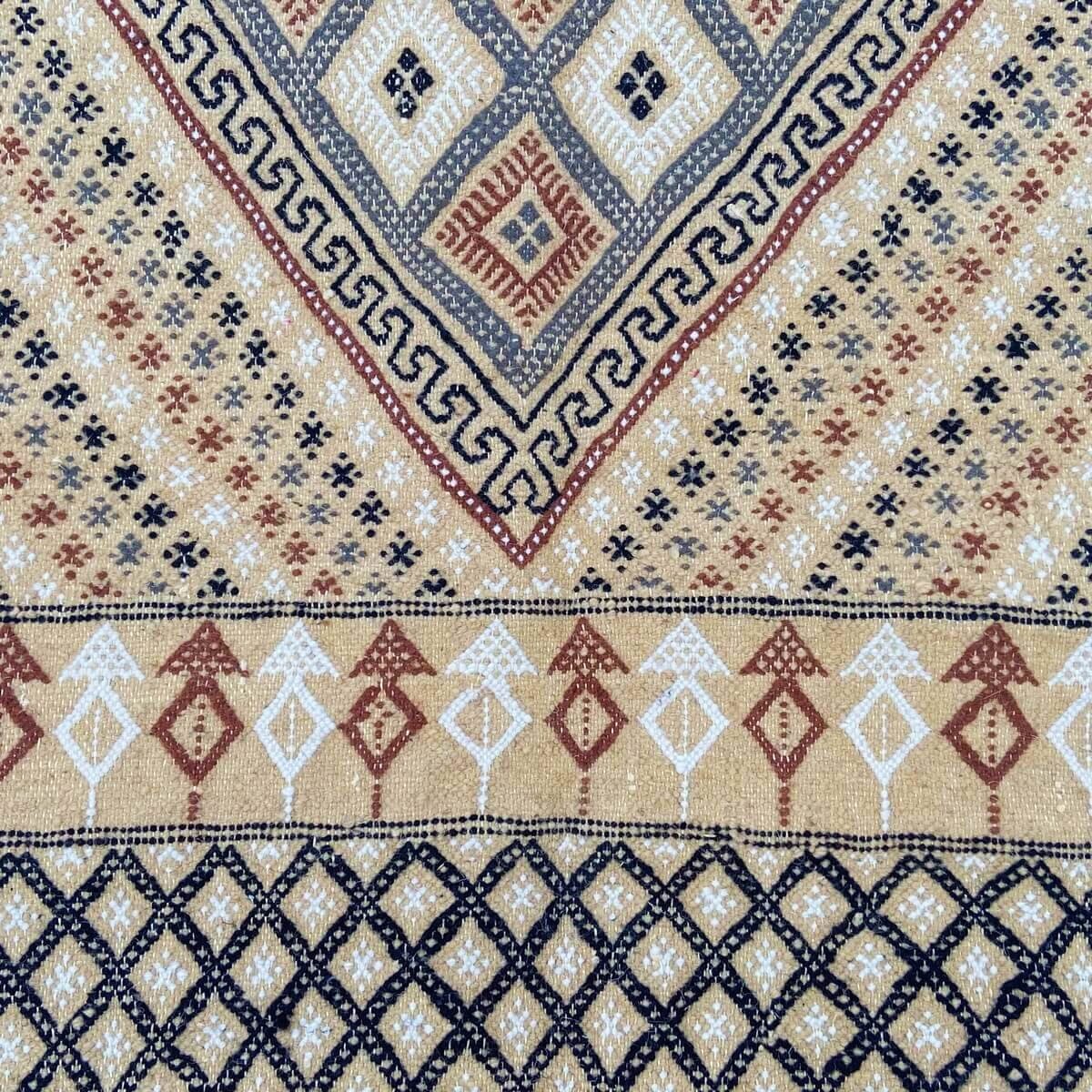 Berber carpet Large Rug Margoum Sahl 200x300 Beige (Handmade, Wool) Tunisian margoum rug from the city of Kairouan. Rectangular 