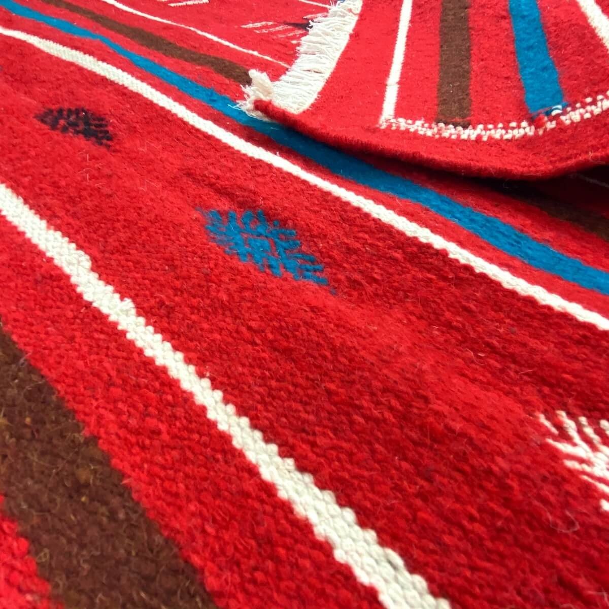 Berber tapijt Tapijt Kilim Tounsi 75x112 Rood (Handgeweven, Wol, Tunesië) Tunesisch kilimdeken, Marokkaanse stijl. Rechthoekig w