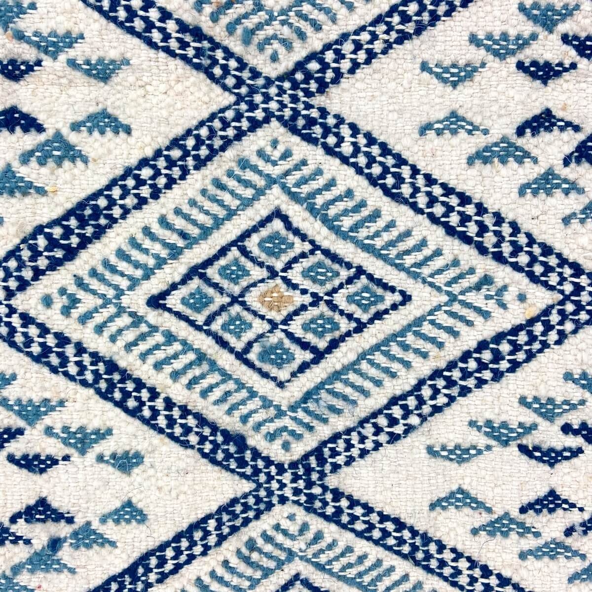 Berber Teppich Teppich Margoum Marsa 120x200 Blau/Weiß (Handgefertigt, Wolle, Tunesien) Tunesischer Margoum-Teppich aus der Stad