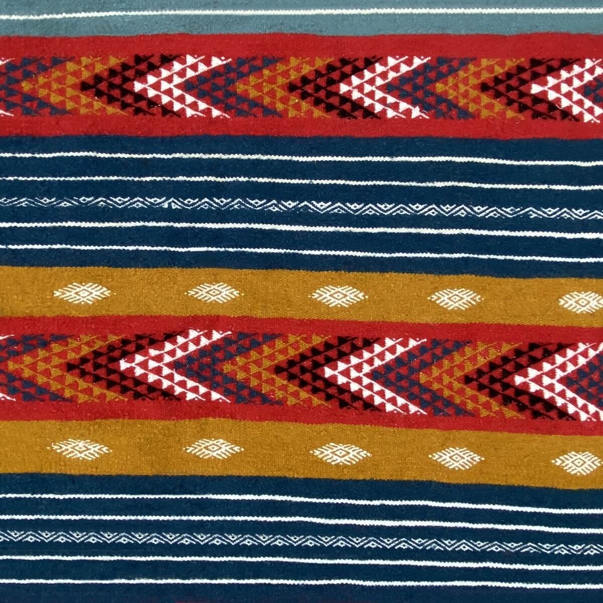 Tapete berbere Tapete Kilim Nelya 95x150 Multicor (Tecidos à mão, Lã) Tapete tunisiano kilim, estilo marroquino. Tapete retangul