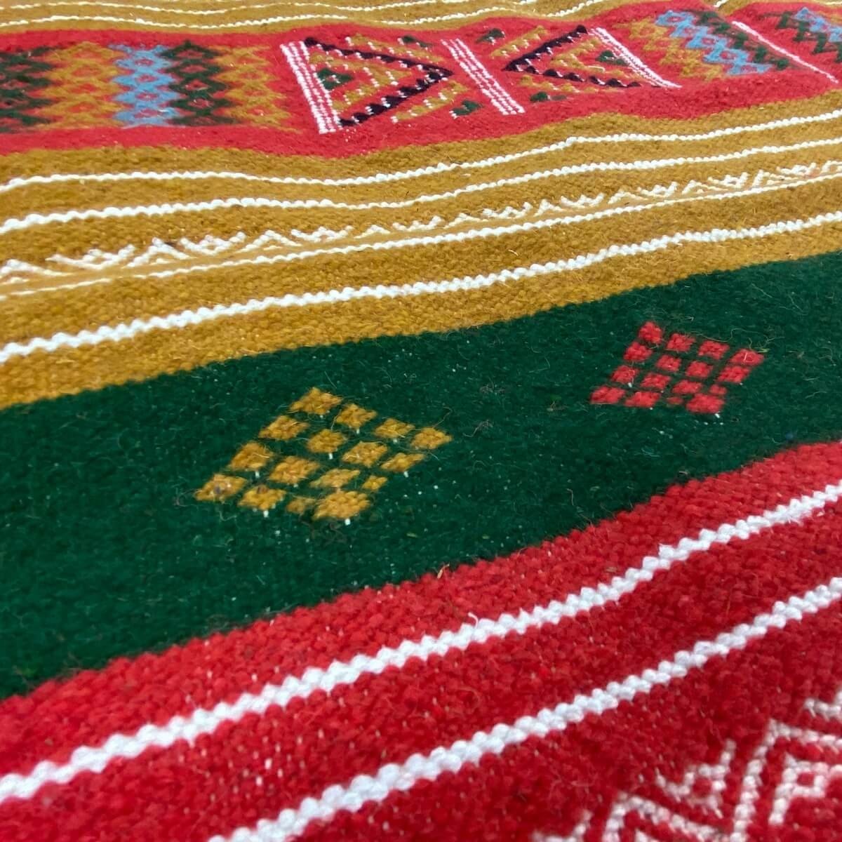 Tapis berbère Tapis Kilim Bela 100x140 Multicolore (Tissé main, Laine) Tapis kilim tunisien style tapis marocain. Tapis rectangu