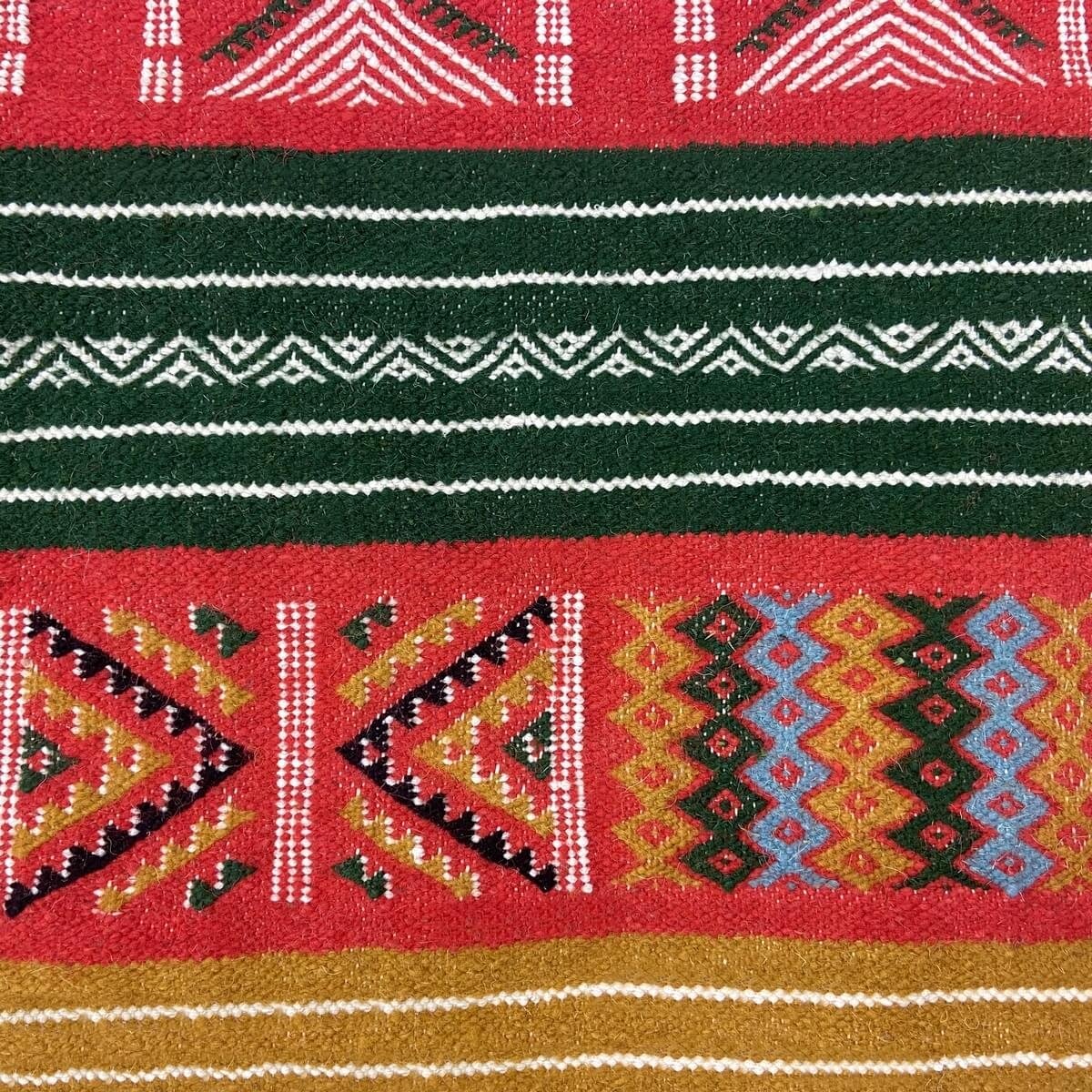Tapete berbere Tapete Kilim Dalina 100x150 Multicor (Tecidos à mão, Lã) Tapete tunisiano kilim, estilo marroquino. Tapete retang