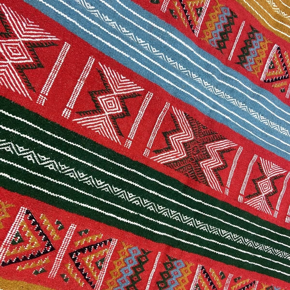 Berber tapijt Tapijt Kilim Dalina 100x150 Veelkleurig (Handgeweven, Wol, Tunesië) Tunesisch kilimdeken, Marokkaanse stijl. Recht
