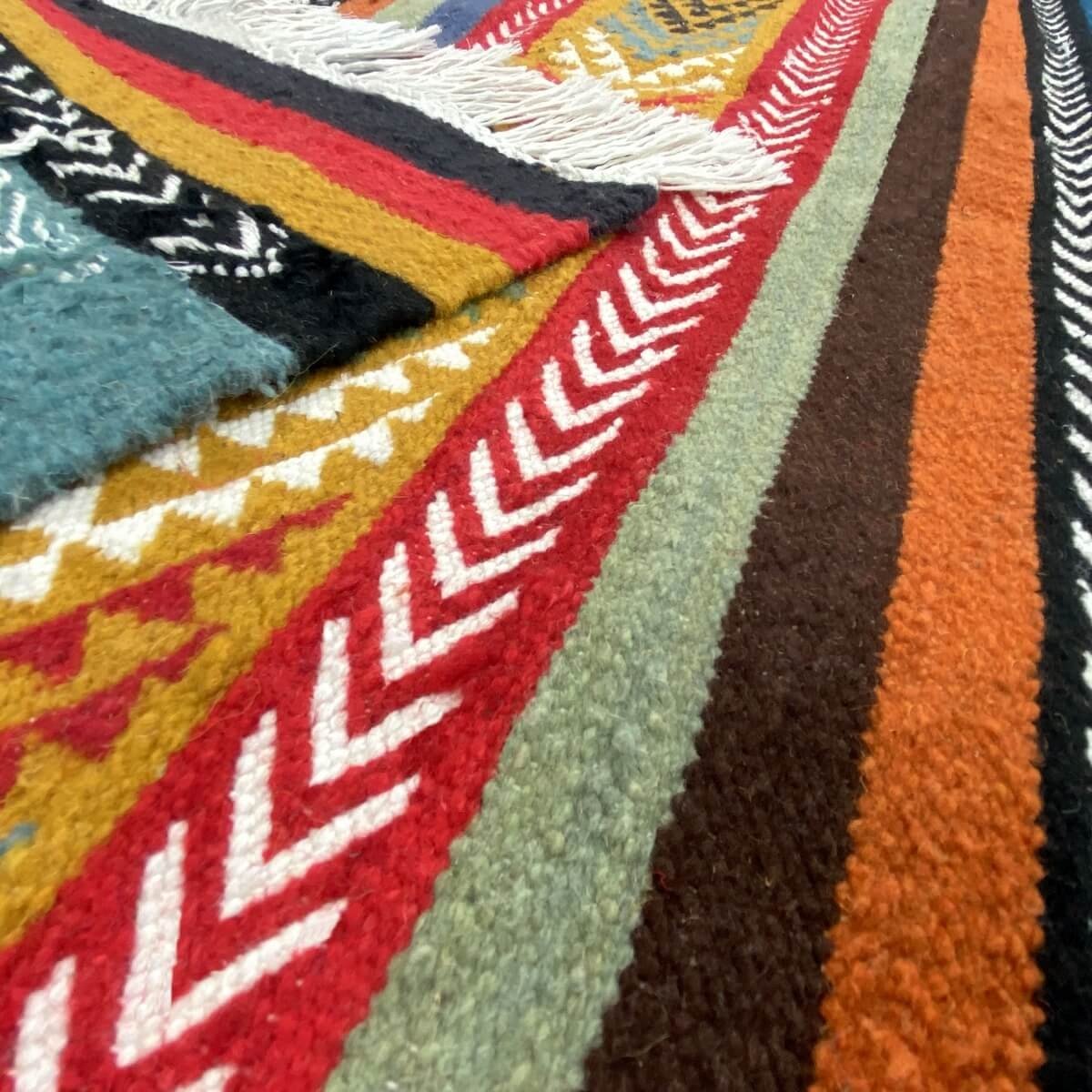 Berber carpet Rug Kilim Beri 100x150 Multicolour (Handmade, Wool) Tunisian Rug Kilim style Moroccan rug. Rectangular carpet 100%