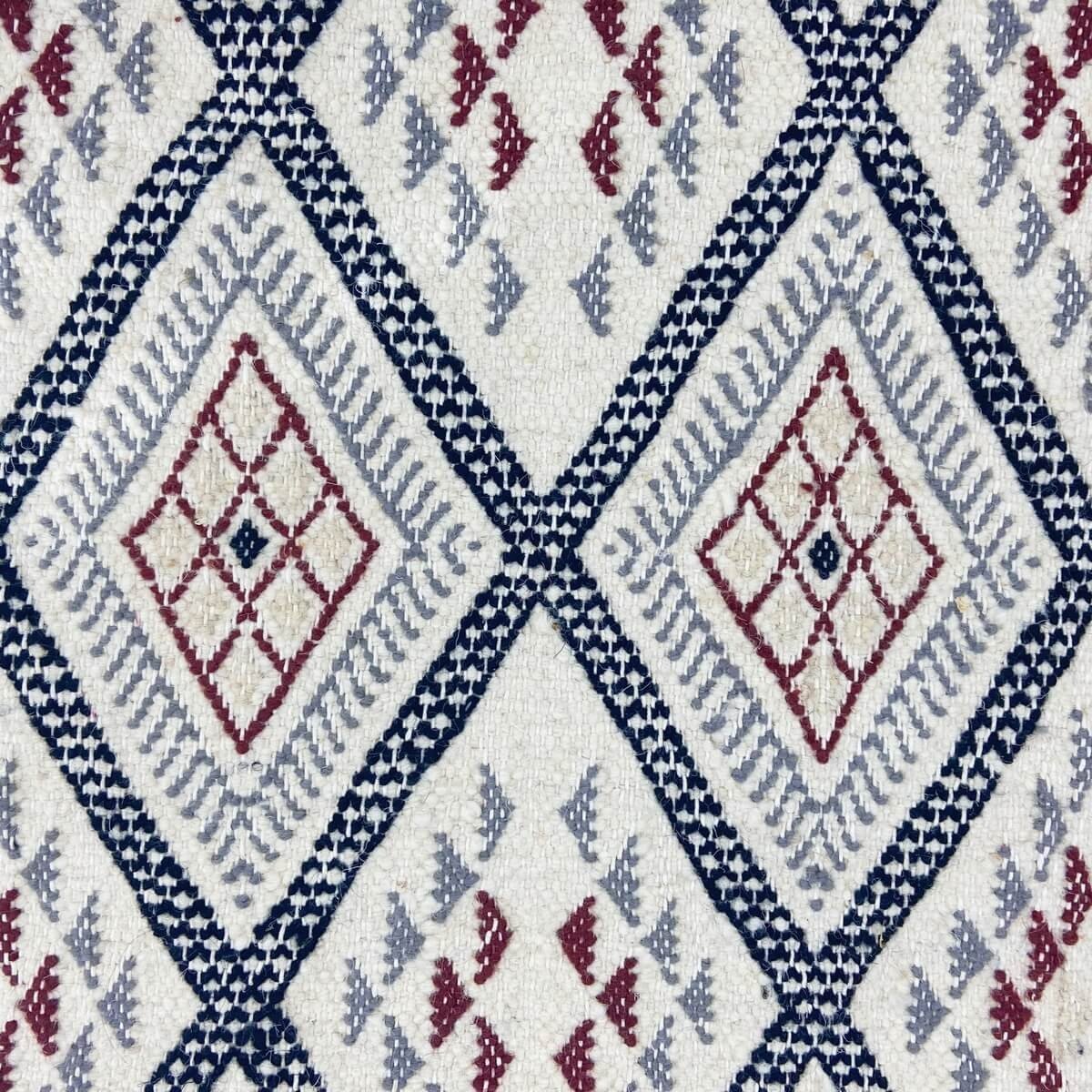 tappeto berbero Tappeto Margoum Nsika 56x110 Bianco/Beige (Fatto a mano, Lana, Tunisia) Tappeto margoum tunisino della città di 