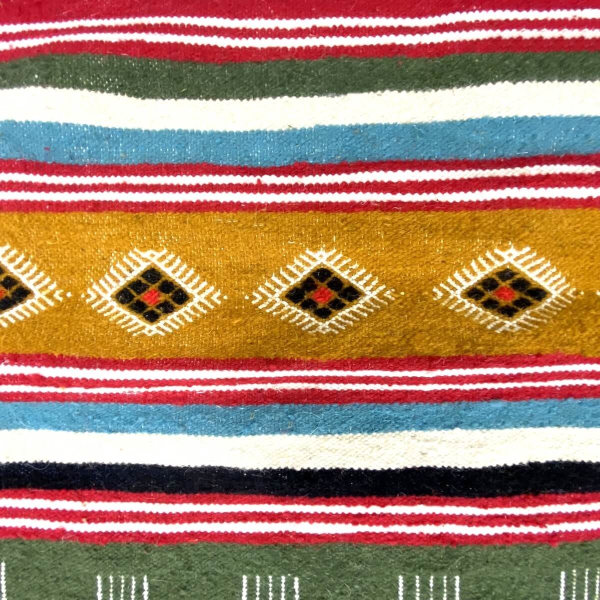 Tapis berbère Tapis Kilim long Siga 70x180 Multicolore (Tissé main, Laine) Tapis kilim tunisien style tapis marocain. Tapis rect