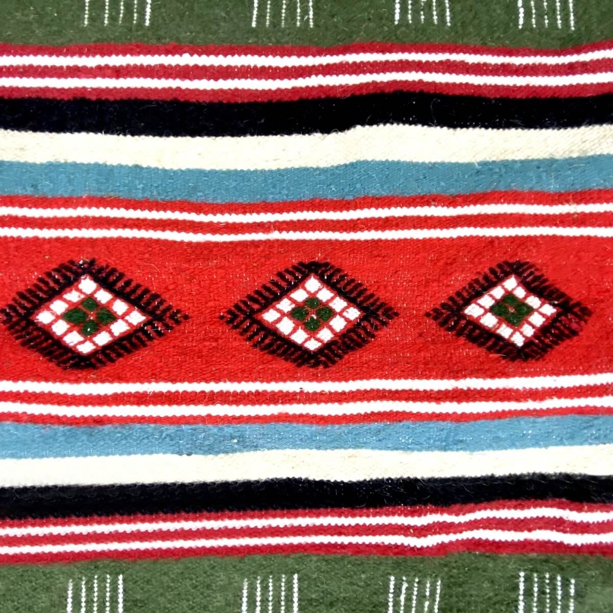 Berber Teppich Teppich Kelim lang Siga 70x180 Mehrfarben (Handgewebt, Wolle) Tunesischer Kelim-Teppich im marokkanischen Stil. R