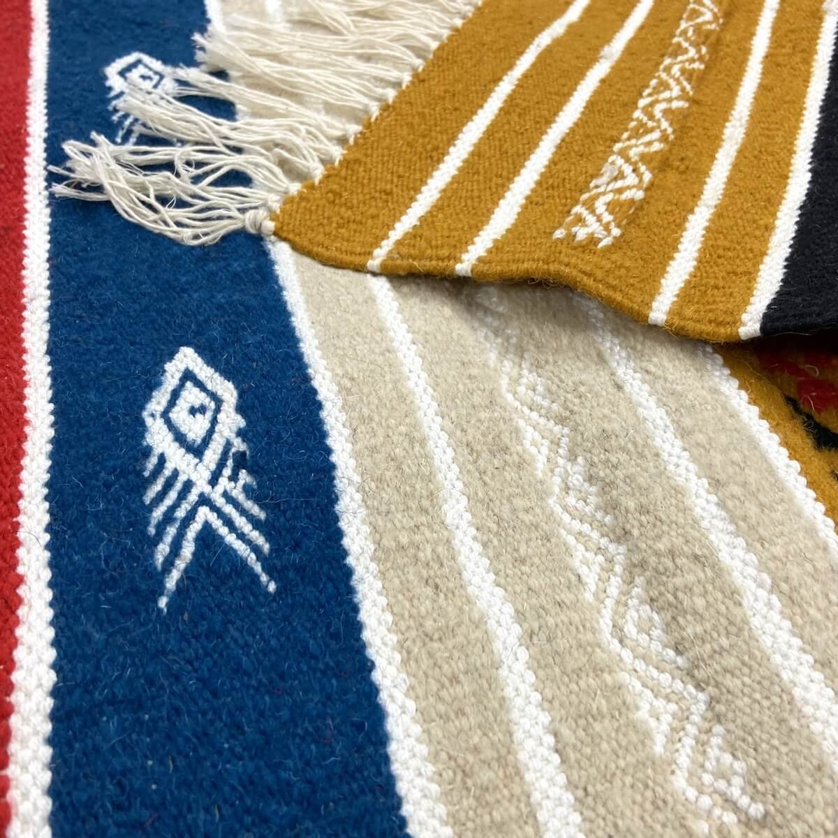 Tapete berbere Tapete Kilim longo Tadla 60x190 Multicor (Tecidos à mão, Lã) Tapete tunisiano kilim, estilo marroquino. Tapete re