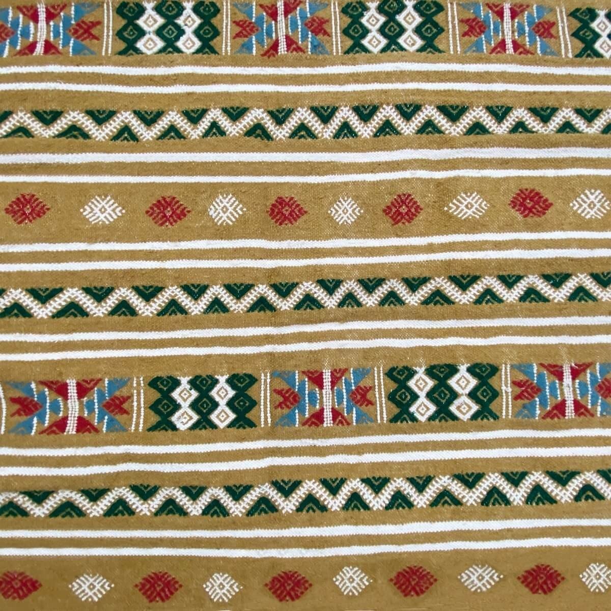 Tapis berbère Tapis Kilim Takut 103x173 Jaune/Blanc (Tissé main, Laine, Tunisie) Tapis kilim tunisien style tapis marocain. Tapi
