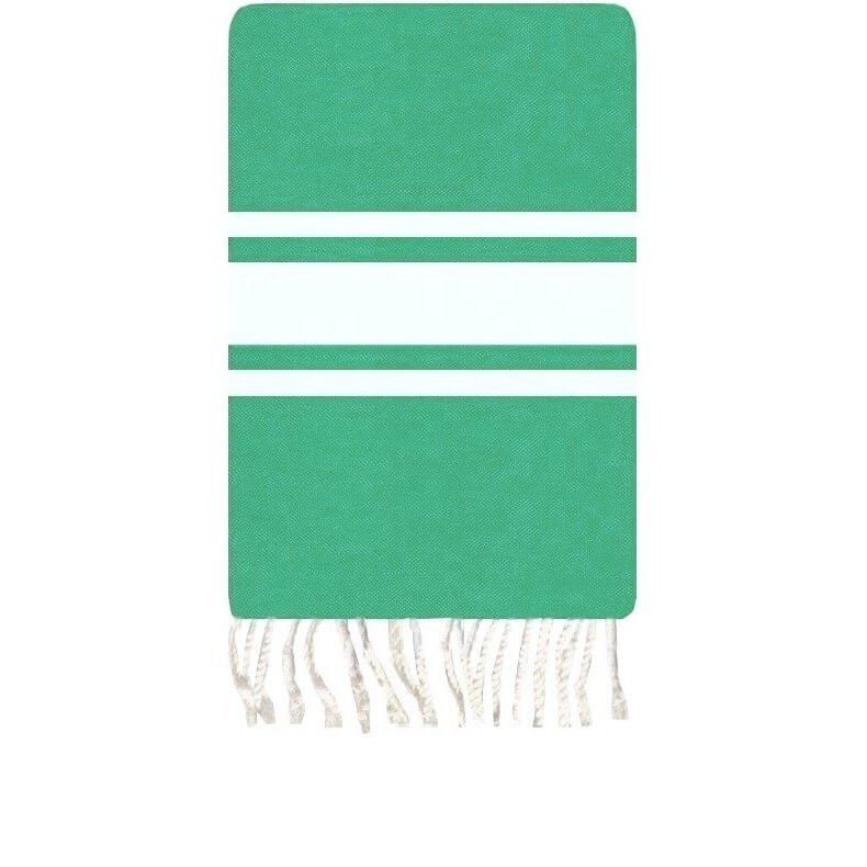 Berber carpet Fouta Kids Zebulon - 70x140 - Green - 100% cotton Original fouta towel from Tunisia. Classic format 100x200 cm, 10