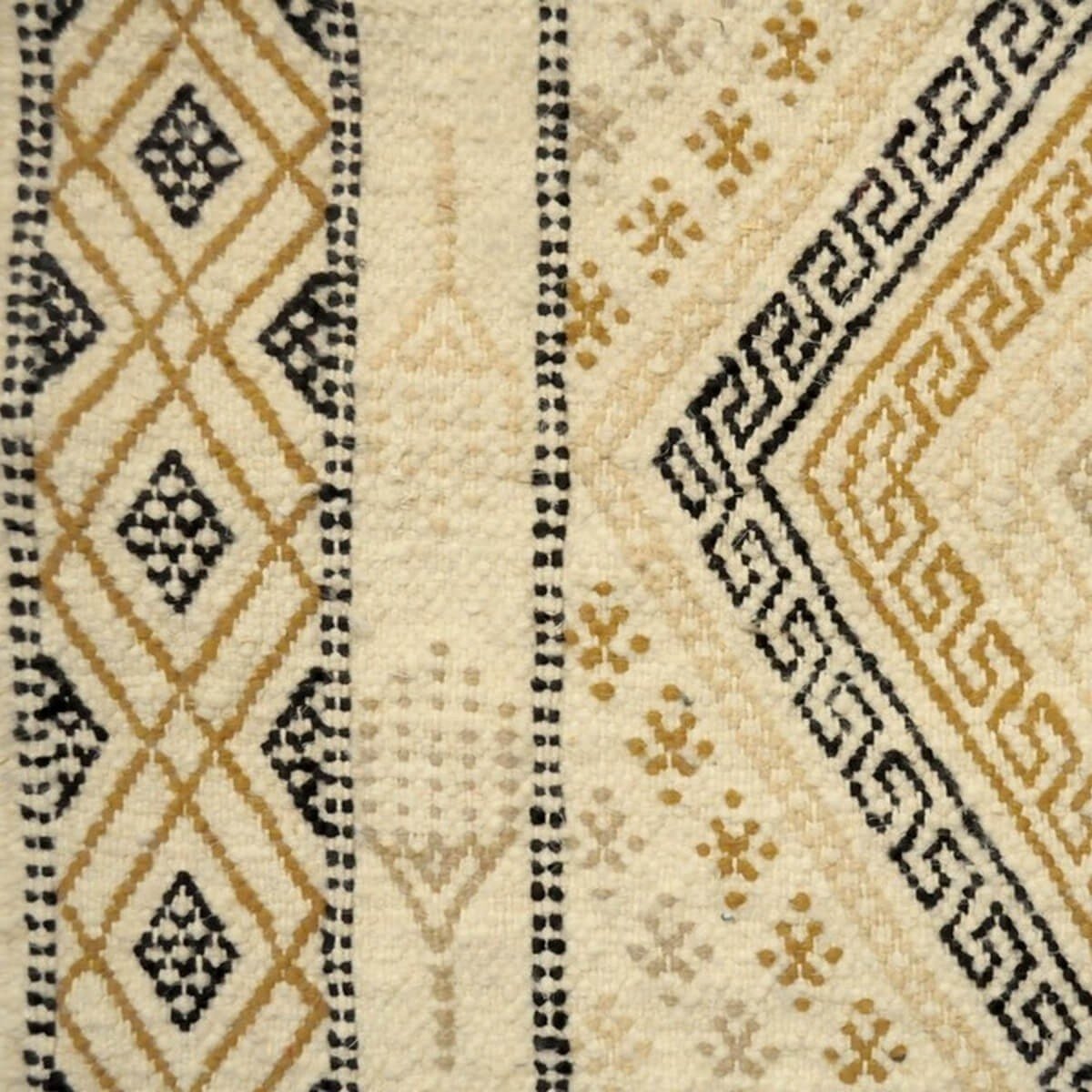 Berber Teppich Teppich Margoum Sefnou 115x190 Beige (Handgefertigt, Wolle, Tunesien) Tunesischer Margoum-Teppich aus der Stadt K