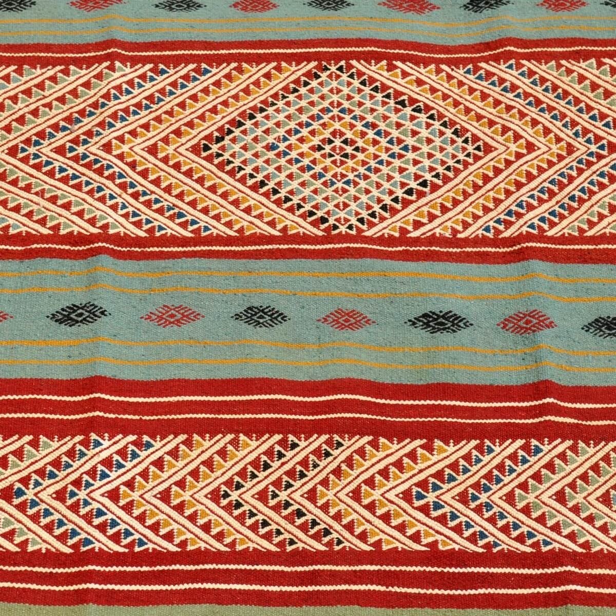 Berber carpet Rug Kilim Matmata 110x210 Multicolour (Handmade, Wool, Tunisia) Tunisian Rug Kilim style Moroccan rug. Rectangular