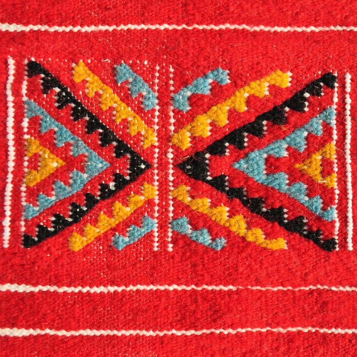 Berber tapijt Tapijt Kilim Tazarka 115x220 Veelkleurig (Handgeweven, Wol, Tunesië) Tunesisch kilimdeken, Marokkaanse stijl. Rech