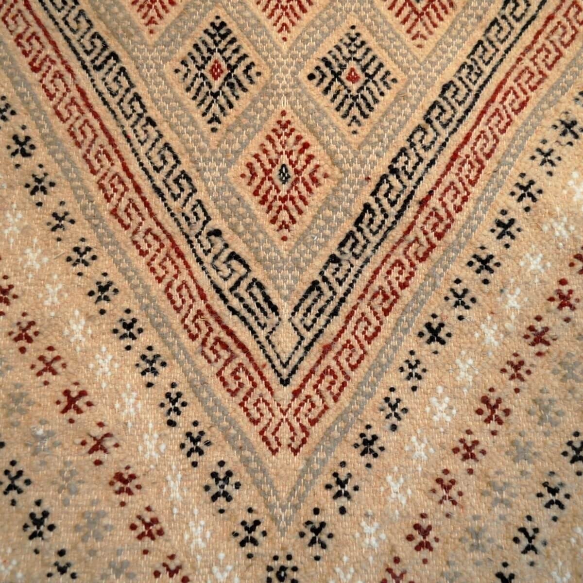 Berber tapijt Tapijt Margoum Teskreya 112x206 Beige (Handgeweven, Wol, Tunesië) Tunesisch Margoum Tapijt uit de stad Kairouan. R
