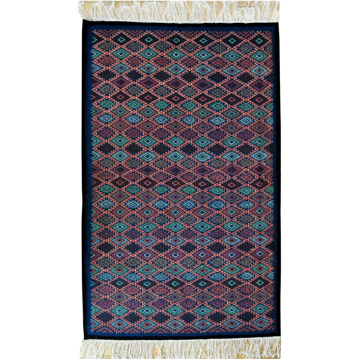 Berber tapijt Tapijt Kilim Nassim 120x195 Blauw/Rood/Groen (Handgeweven, Wol, Tunesië) Tunesisch kilimdeken, Marokkaanse stijl. 