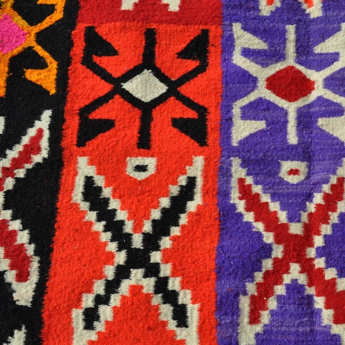 tappeto berbero Grande Tappeto Kilim Sama 135x240 Multicolore (Fatto a mano, Lana, Tunisia) Tappeto kilim tunisino, in stile mar