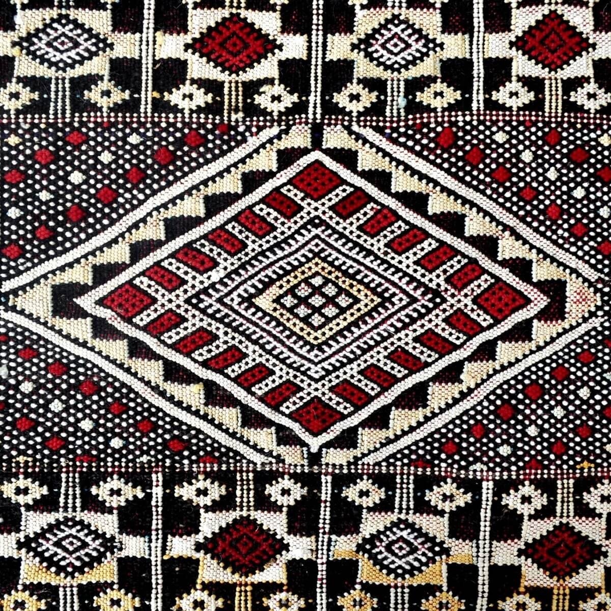 Berber carpet Large Rug Hanbel Taza 170x235 Blue/Red (Handmade, Morocco) Handmade Moroccan Rug made of wool and vegetable silk. 