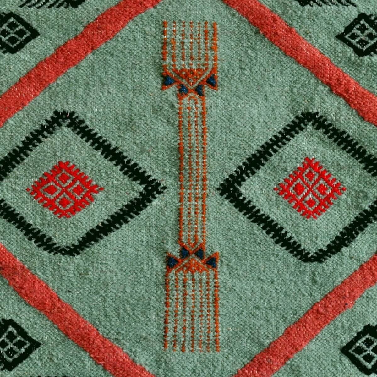 Berber Teppich Teppich Kelim lang Aouled 60x215 Blau (Handgewebt, Wolle, Tunesien) Tunesischer Kelim-Teppich im marokkanischen S