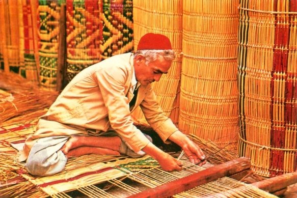 Mat makers from Nabeul (Tunisia)